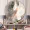 Designart - Abstract Peony Grey - Shabby Chic Metal Circle Wall Art